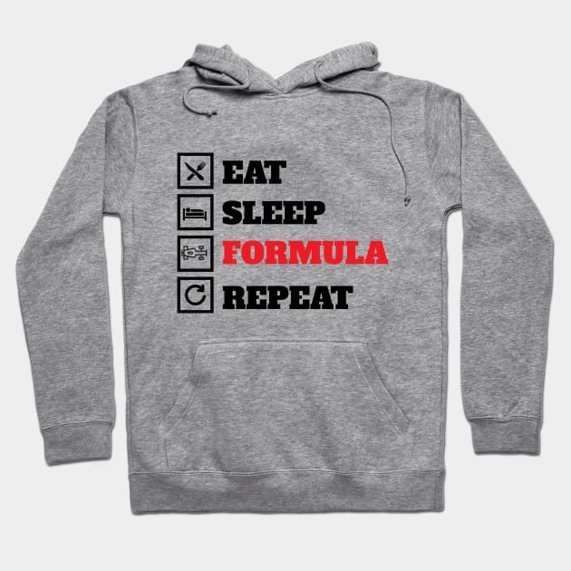 Eat sleep formula repeat Hoodie by Sabahmd